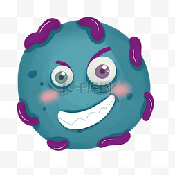 蓝色细菌png