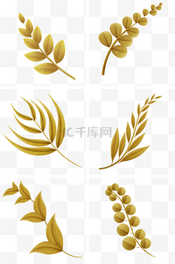 金色叶子装饰