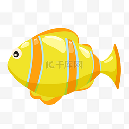 珍珠海洋生物边框图片_黄色海洋小鱼