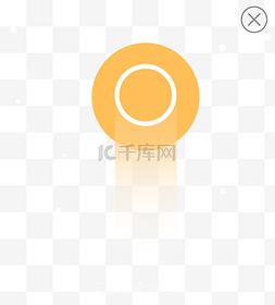 界面设计图片_橙色简约透明风加速球弹窗界面设