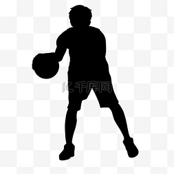 篮球运球运动黑色简约免扣