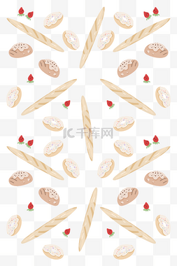 面包食物印花壁纸背景