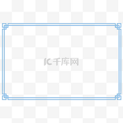 蓝色中国风线框