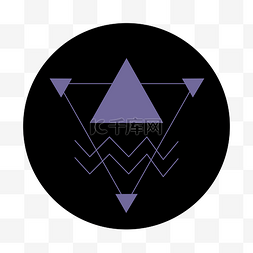 紫色三角形线条