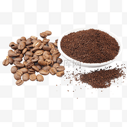 棕色现磨咖啡豆
