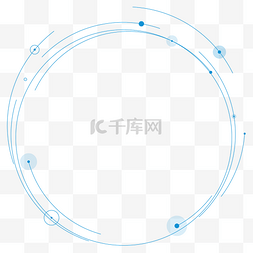 科技框圆框图片_浅蓝色科技弧线圆环
