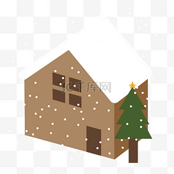 平安夜餐券图片_圣诞雪和房子矢量素材