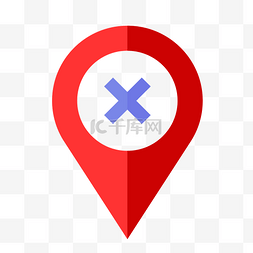 导航地图app图片_卡通红色的定位图标