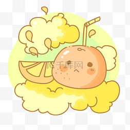 果粒橙logo图片_橘子和果粒