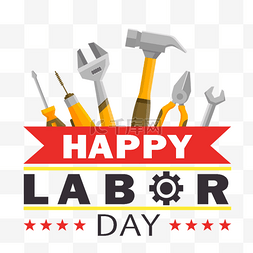 劳动节happy labor day劳动工具工人节