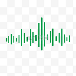 录音声波图片_绿色声波