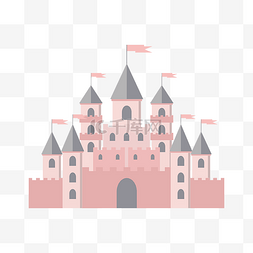 城堡图片_城堡建筑卡通插画
