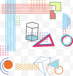 矢量图片_矢量孟菲斯彩色几何装饰