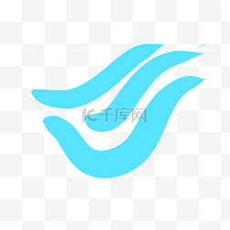 logo设计图片_蓝色水纹图标