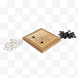 手绘围棋文化博弈精神