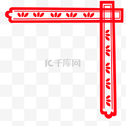 红色窗格图片_红色窗格花纹边角框