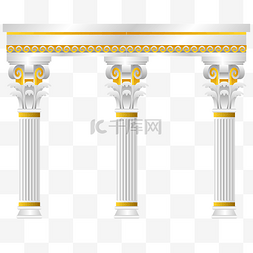 中式建筑梁柱图片_罗马柱建筑柱子