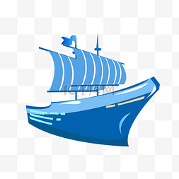 航海素材图片_蓝色航海帆船
