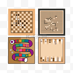 卡通手绘棋盘类益智插画