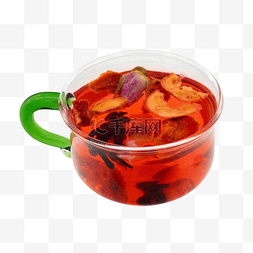 水果茶图片_红色饮品水果茶