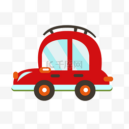 卡通红色的小汽车车辆设计