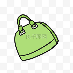 卡通绿色手提包