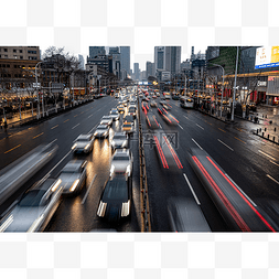 城市街道图片_武汉城市街道江汉北路交通车水马