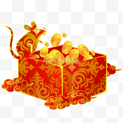 打开礼盒红色图片_红色新年打开礼盒