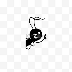 蚂蚁安家图片_黑色可爱蚂蚁PNG素材