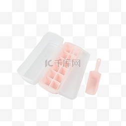 易清洗图片_浅粉色冰格模具方便卫生