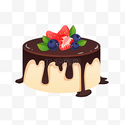 蛋糕巧克力图片_巧克力草莓生日蛋糕