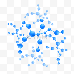 化学的分子图片_蓝色的分子