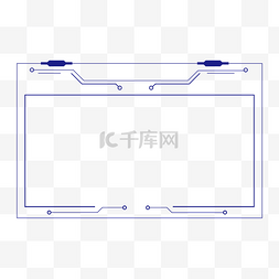矢量蓝色创新科技线框