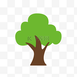 树剪影图片_皇家橡树家园标志树剪影图标