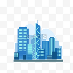 城市建筑剪影图片_香港建筑剪影