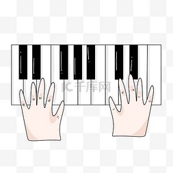 音乐文艺图片_黑白钢琴双手