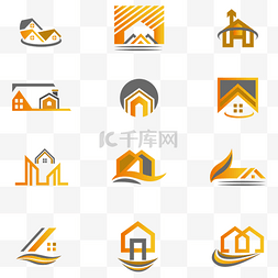 房屋元素图片_房屋房地产logo图标