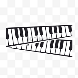 交叉键盘钢琴插图