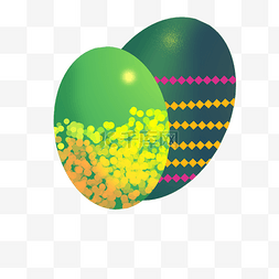 卡通绿色复活节彩蛋