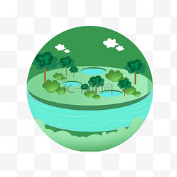 绿色地球图片_地球之肺生态湿地