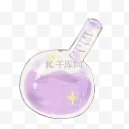 紫色的瓶子装饰插画