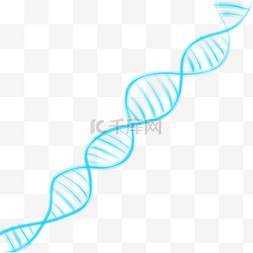 基因链图片_蓝色卡通基因链