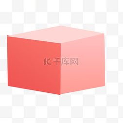正方形立体方块图片_粉红色立体方块