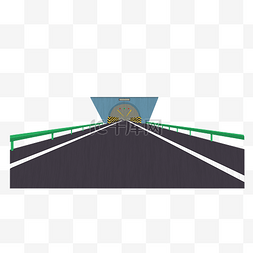 高速公路图片_卡通笔直的公路隧道