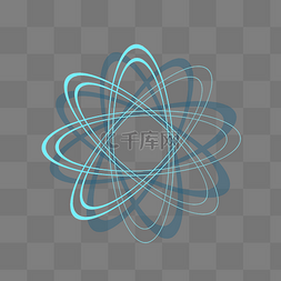 圆形蓝色科技边框图片_不规则图形圆形重复线条