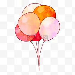 唯美粉色气球图片_唯美圆形气球插画