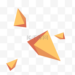 扁平立体几何图片_漂浮几何