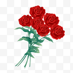 玫瑰花墙图片_红色玫瑰花束