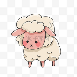 绵羊动物图片_手绘卡通绵羊