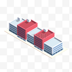 红蓝相间建筑元素